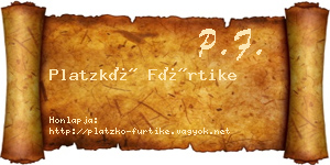Platzkó Fürtike névjegykártya